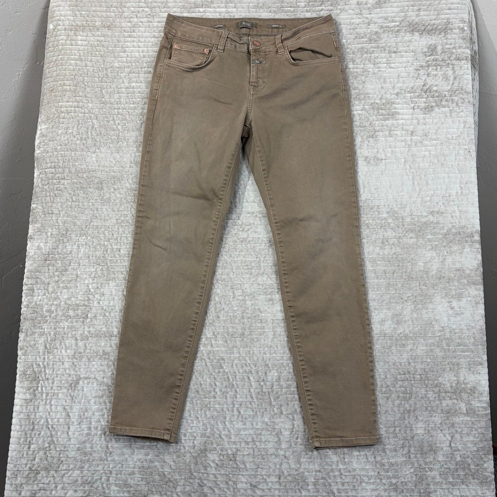Closed Baker Slim Fit Pants Taupe Brown Organic‎ Cotton Made in Italy Size 28